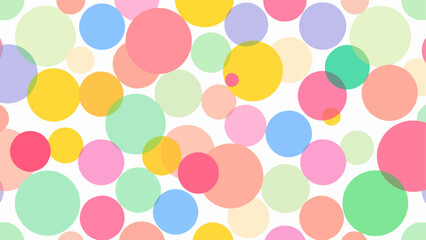 Colorful polka dot background white background