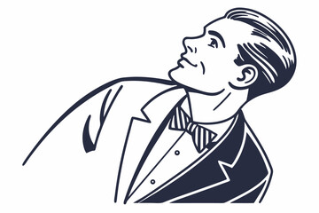 Flat Color Tuxedo and Bow Tie Icon Design