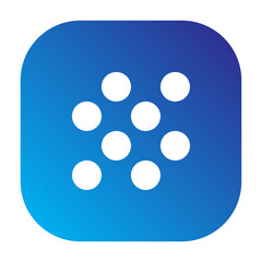 An icon symbolizing image or video grain, typically used in editing or filter settings.