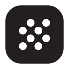 An icon symbolizing image or video grain, typically used in editing or filter settings.