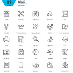 Flat Icons – Minimal Vector Set with Modern  Theme