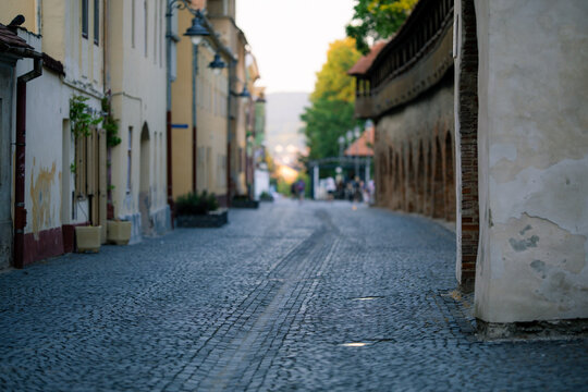 Fototapeta Street photography taken in Romania in the city of Sibiu.