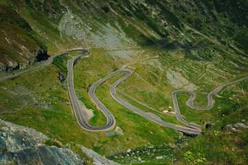 The Transfăgărășan is one of the most spectacular roads in the world, winding through the Carpathian Mountains in Romania.