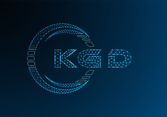 KGD low poly letter logo vector design. KGD lower poly logo design. Low poly logo.
