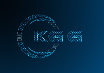 KGG low poly letter logo vector design. KGG lower poly logo design. Low poly logo.