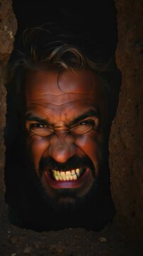 A man possessed with a Demon suddenly begins to manifest itself