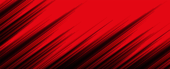 Fototapeta premium Abstract speed lines style red color halftone banner design template. eps10