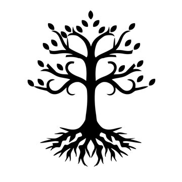 vector tree silhouette