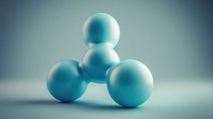Abstract blue molecular structure in sci-fi style, symbolizing futuristic scientific exploration