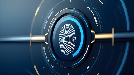 Fingerprint concept representing biometric security, digital identity, and personal authentication. Ideal for cyber security, technology, and futuristic interface themes.
