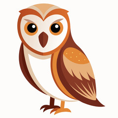 owl cartoon isolated on white background