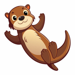 racoon cartoon isolated on white background