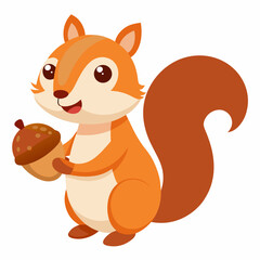 squirrel cartoon isolated on white background