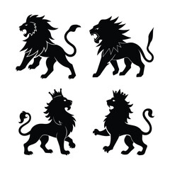 Lion silhouette bundle 