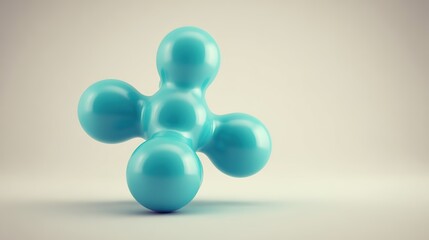 Abstract blue molecular structure in sci-fi style, symbolizing futuristic scientific exploration