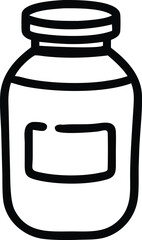 illustration of a jar of milk