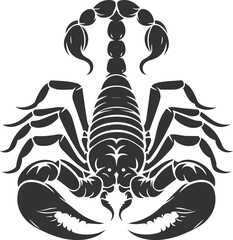 Vector illustration of a scorpion insect silhouette drawing