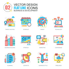 Obraz premium Flat Icon Set – Clean Vector Icons