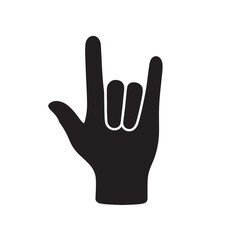 Obraz premium I Love You Hand Sign in American Sign Language Icon