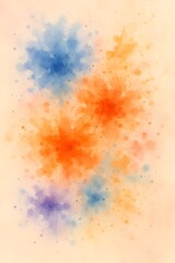 Watercolor Flowers Illustration with Vibrant Hues