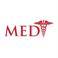 Medical Field Symbol Redesign with Caduceus Staff and Snakes Logo Depicting Health, Healing and Medicine Concepts