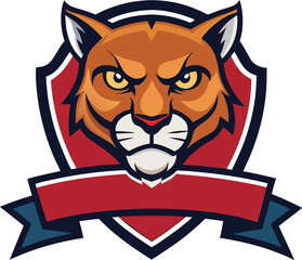 fierce bobcat head mascot logo on a white rectangl