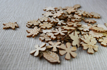 Photo Of A Pile Of Woods Carved Into Flowers