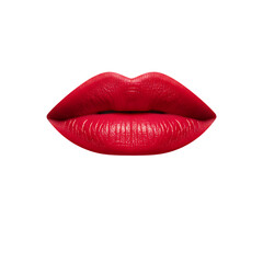 Sparkling Red Lips: A Close-Up Beauty Shot