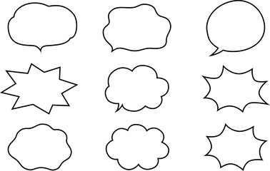 シンプルな吹き出しセット