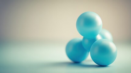 Abstract blue molecular structure in sci-fi style, symbolizing futuristic scientific exploration