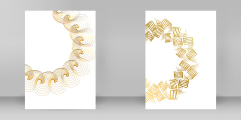 Easy lines circle eaves. design brochure A4 format advertising, for new product newsletters,...