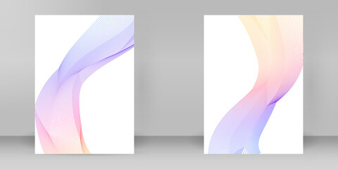 Easy editable vector spirals lines. design brochure A4 format advertising, new product newsletters,...