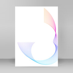 Easy editable vector spiral, wave lines. design brochure A4 format advertising, jpg new product...