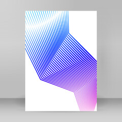 Easy editable waves lines. design brochure A4 format advertising, jpg new product newsletters,...