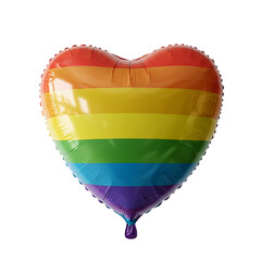 Rainbow Heart Balloon: LGBTQ+ Pride Symbol