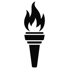 set of burning fire flames