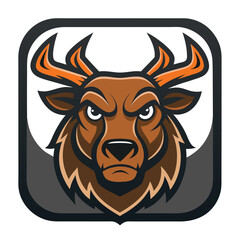 strong moose head mascot logo on a white rounded s (1)