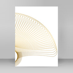 Easy editable vector spiral, circle, lines. brochure A4 format advertising, new product...
