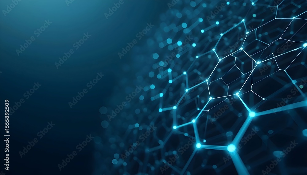 Aufkleber abstract technology network background with connecting dots and lines design