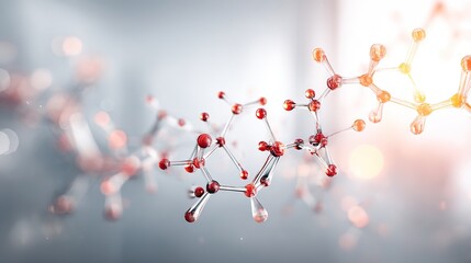 Abstract blue molecular structure in sci-fi style, symbolizing futuristic scientific exploration