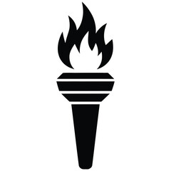 vector illustration of a burning candle