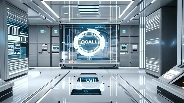 Futuristic Control Room Interface