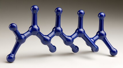 Abstract blue molecular structure in sci-fi style, symbolizing futuristic scientific exploration