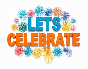 Let's Celebrate 3D Text with Confetti & Shapes