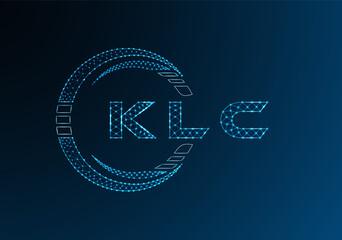KLC low poly letter logo vector design. KLC lower poly logo design. Low poly logo.