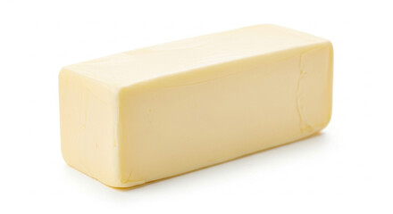 A stick of butter isolated on white