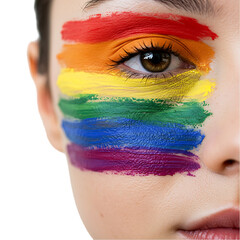 Pride Face Paint: LGBTQ+ Rainbow Makeup Design