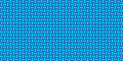 Blue pinwheel seamless bg. Abstract windmill triangle geometric pattern. Menswear motif for handkerchief, scarf, tie, bandana. Simple vector mosaic. Block quilt design
