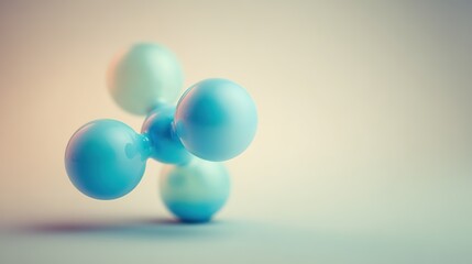 Abstract blue molecular structure in sci-fi style, symbolizing futuristic scientific exploration