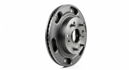 A brake disk isolated on white